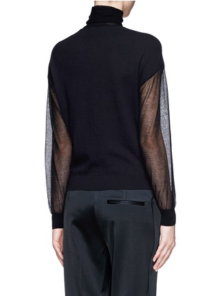 Back View - Click To Enlarge - 3.1 PHILLIP LIM - Sheer sleeve turtleneck