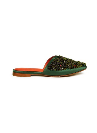 Main View - Click To Enlarge - 10380 - 'Luna' sequinned satin slides