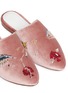 Detail View - Click To Enlarge - 10380 - 'Lucky II' embellished face velvet slides