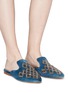Figure View - Click To Enlarge - 10380 - 'Apollo' beaded suede slides