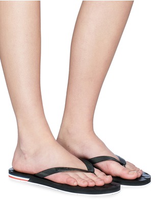 Figure View - Click To Enlarge - MONCLER - 'Yolene' stripe sole flip flops