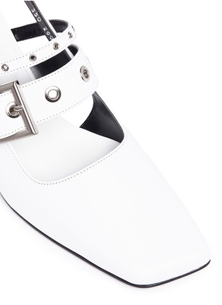 Detail View - Click To Enlarge - YUUL YIE - Eyelet double strap slingback pumps