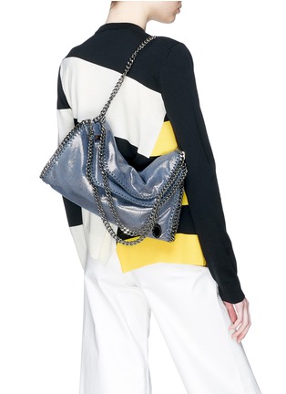 Front View - Click To Enlarge - STELLA MCCARTNEY - 'Falabella' shaggy deer foldover chain tote bag