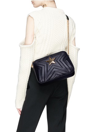 Figure View - Click To Enlarge - STELLA MCCARTNEY - 'Stella Star' quilted faux leather crossbody bag