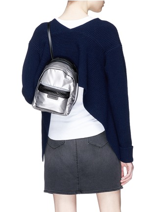 Figure View - Click To Enlarge - STELLA MCCARTNEY - 'Falabella Go' mini shaggy deer backpack