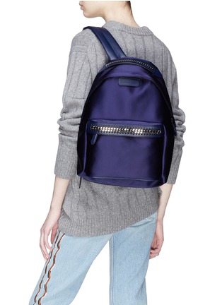 Figure View - Click To Enlarge - STELLA MCCARTNEY - 'Falabella Go' satin backpack