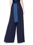 Back View - Click To Enlarge - ADEAM - Twist sash tie wide leg crepe pants