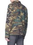 Back View - Click To Enlarge - 73354 - 'F-2 French Field' slogan camouflage print herringbone coat