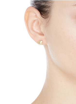 Figure View - Click To Enlarge - ELIZABETH AND JAMES - 'Reeves' topaz stud earrings