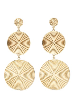 Main View - Click To Enlarge - ELIZABETH AND JAMES - 'Lorelai' spiral coin link drop earrings