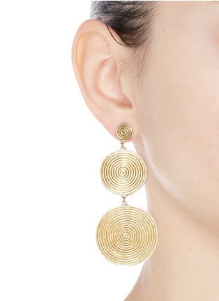 Figure View - Click To Enlarge - ELIZABETH AND JAMES - 'Lorelai' spiral coin link drop earrings