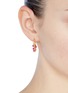 Figure View - Click To Enlarge - ELIZABETH AND JAMES - 'Ansley' ruby fringe hoop earrings