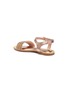 Figure View - Click To Enlarge - STUART WEITZMAN - 'Camia' strass metallic leather kids sandals
