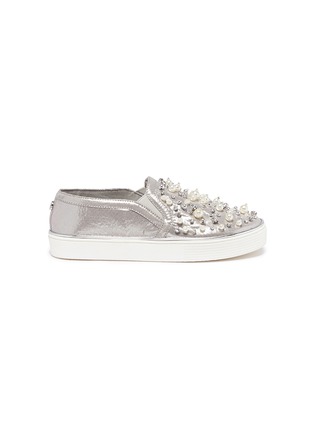 Main View - Click To Enlarge - STUART WEITZMAN - 'Vance' embellished kids skate slip-ons