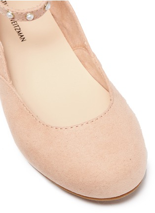 Detail View - Click To Enlarge - STUART WEITZMAN - 'Miss Pearl' ankle strap kids ballerina flats