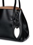 Detail View - Click To Enlarge - ALAÏA - Floral lasercut strap small leather tote