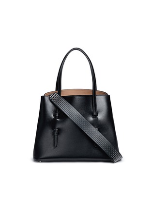 Main View - Click To Enlarge - ALAÏA - Floral lasercut strap small leather tote