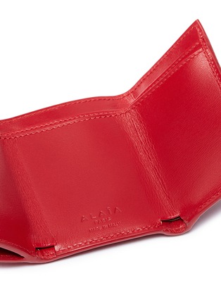Detail View - Click To Enlarge - ALAÏA - 'Arabesque' geometric stud leather trifold wallet
