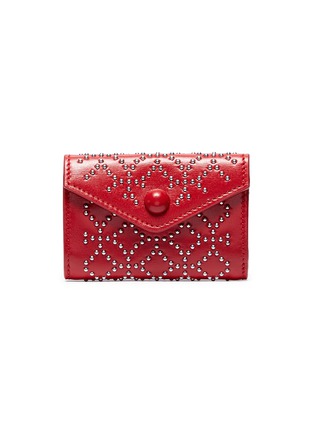 Main View - Click To Enlarge - ALAÏA - 'Arabesque' geometric stud leather trifold wallet