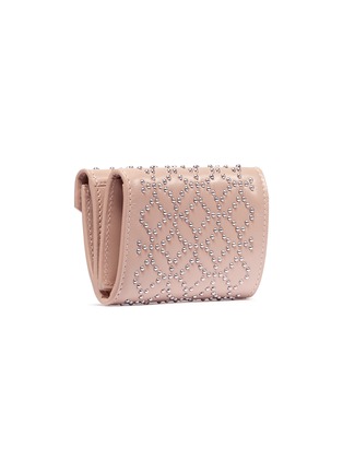 Figure View - Click To Enlarge - ALAÏA - 'Arabesque' geometric stud leather trifold wallet