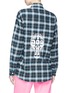 Back View - Click To Enlarge - ADAPTATION - x Dogtown logo embroidered check plaid flannel shirt