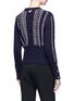 Back View - Click To Enlarge - THOM BROWNE  - Beaded Merino wool Aran cable knit sweater