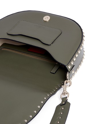 Detail View - Click To Enlarge - VALENTINO GARAVANI - 'Rockstud' leather saddle bag