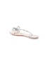 Detail View - Click To Enlarge - VALENTINO GARAVANI - 'Rockstud' bow glitter PVC flip flops