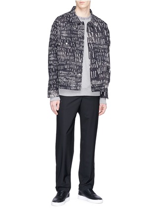 Figure View - Click To Enlarge - ROCHAMBEAU - 'Hatch' scribble print canvas jacket