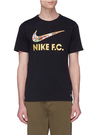 Main View - Click To Enlarge - NIKE - Nike F.C flag swoosh logo print T-shirt