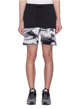 Main View - Click To Enlarge - NIKE - Paint stroke print track shorts