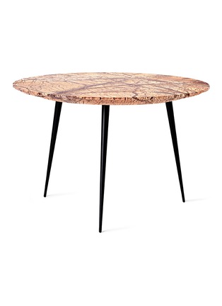Main View - Click To Enlarge - MANKS - Marble disc table – Jungle Brown