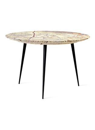 Main View - Click To Enlarge - MANKS - Marble disc table – Jungle Green