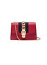 Main View - Click To Enlarge - GUCCI - 'Sylvie' mini chain Web leather crossbody bag