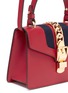 Detail View - Click To Enlarge - GUCCI - 'Sylvie' mini leather chain Web leather bag
