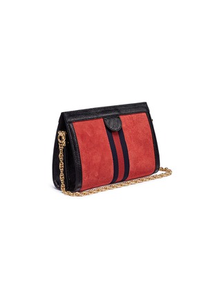 Figure View - Click To Enlarge - GUCCI - 'Ophidia' small suede shoulder bag