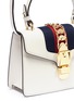 Detail View - Click To Enlarge - GUCCI - 'Sylvie' mini leather chain Web leather bag