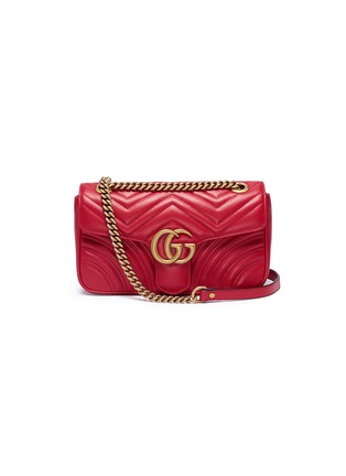 Main View - Click To Enlarge - GUCCI - 'GG Marmont' small matelassé leather crossbody bag