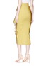 Back View - Click To Enlarge - MATICEVSKI - 'Immaculate' ruffle drape taffeta zip pencil skirt