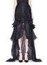 Main View - Click To Enlarge - MATICEVSKI - Floral embroidered ruffle train skirt