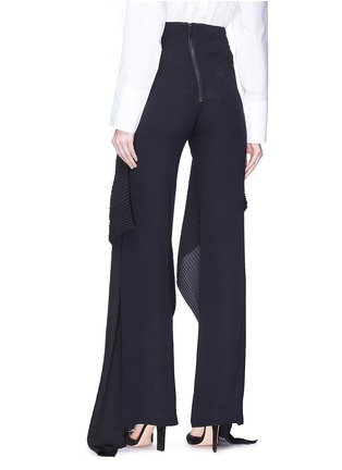 Back View - Click To Enlarge - MATICEVSKI - 'Fenzy' pleated ruffle wide leg pants