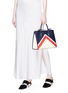Front View - Click To Enlarge - STRATHBERRY - 'The Strathberry Midi' colourblock leather tote