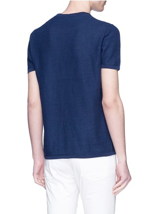 Back View - Click To Enlarge - ALTEA - Linen-cotton knit T-shirt