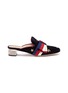 Main View - Click To Enlarge - GUCCI - Sylvie bow embroidered velvet mules