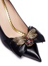 Detail View - Click To Enlarge - GUCCI - 'Queen Margaret' embellished leather pumps