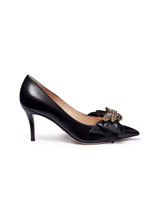 Main View - Click To Enlarge - GUCCI - 'Queen Margaret' embellished leather pumps