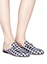 Figure View - Click To Enlarge - GUCCI - 'Princetown' gingham print slides