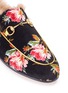 Detail View - Click To Enlarge - GUCCI - 'Princetown' floral print lamb fur velvet slide loafers