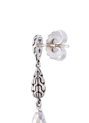 Detail View - Click To Enlarge - JOHN HARDY - Hammered silver teardrop link earrings