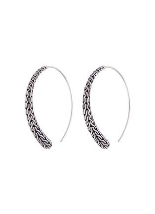 Main View - Click To Enlarge - JOHN HARDY - Silver chain effect large hoop earrings
